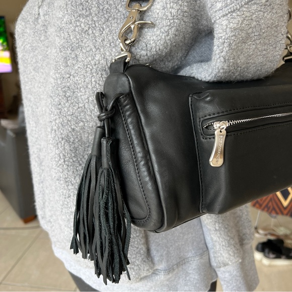 BCBGMaxAzria Black Vegan Shoulder Bag - Picture 4 of 10